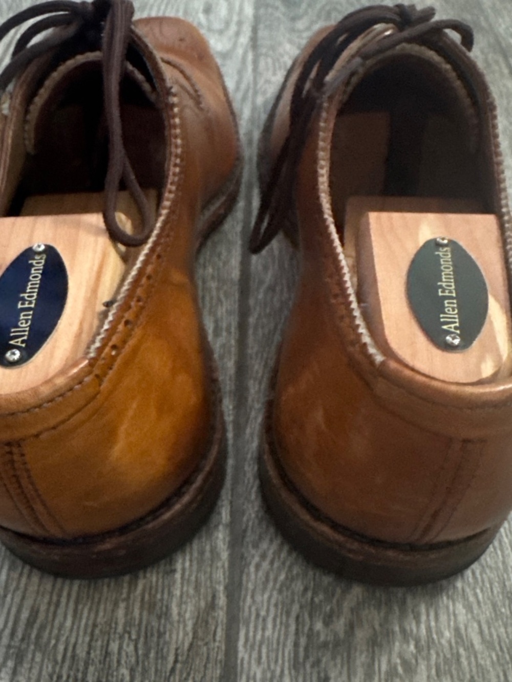 Allen Edmonds Cornwallis Walnut Dress Shoes Size 9.5 B Leather - Picture 5 of 6